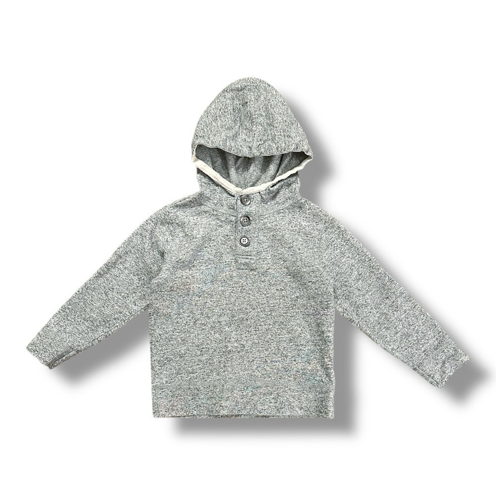 Crewcuts | Marled Gray Hooded Sweatshirt (3T) 🩶